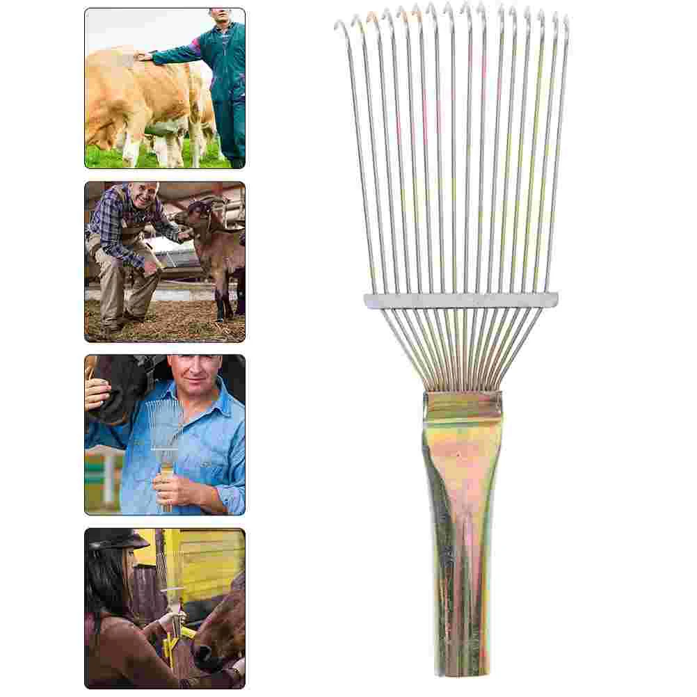 

Horsehair Wool Comb Pet Vacuum Brush Sheep Grooming Rake Livestock Clean Cattle Steel Removing Cleaning Remover