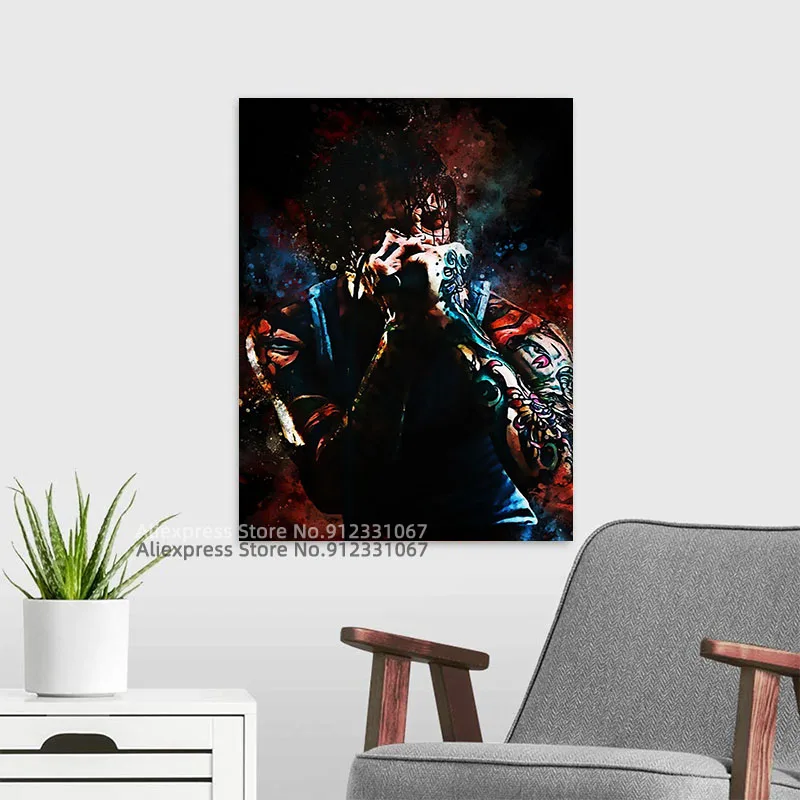 Художественный плакат Mitch Lucker настенная Картина на холсте декоративная живопись
