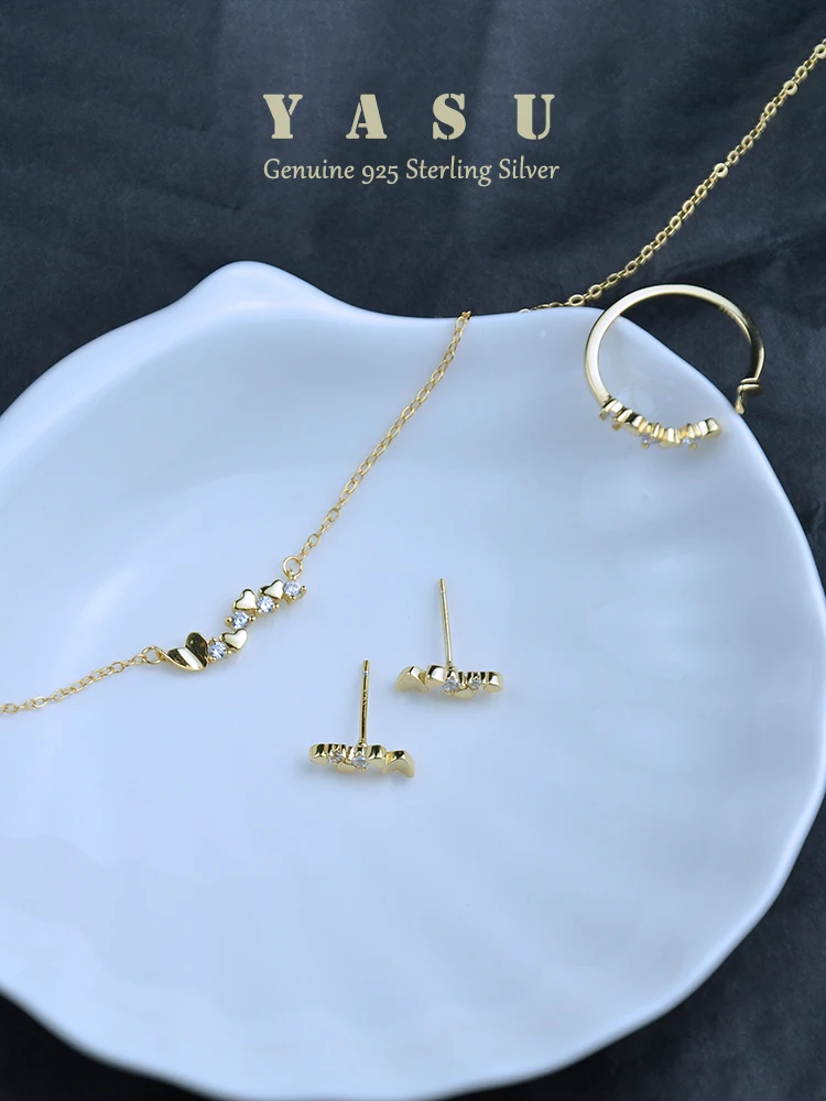 Цепочка женская из серебра 925 пробы с подвеской-паве