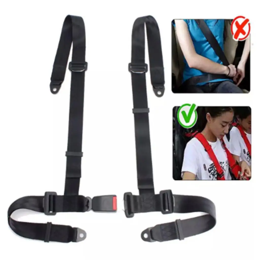

2x4 Point Buckle Racing Seat Belt Adjustable Straps and Shoulder for ATV