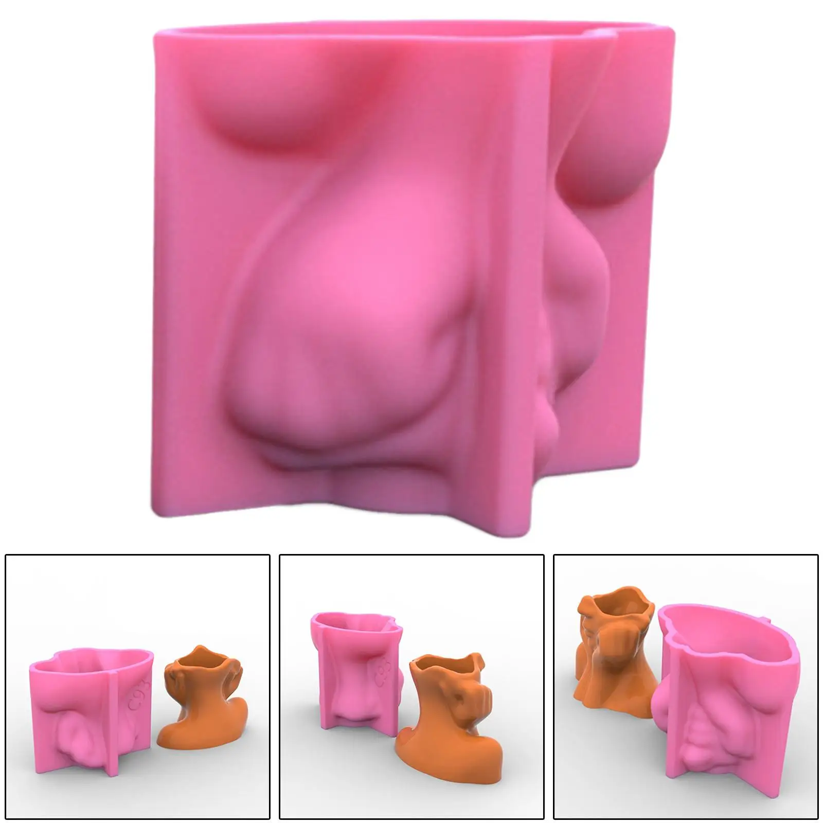 

Силиконовая форма, 3D милая голова девушки, форма для цветочного горшка, рукоделие ручной работы, искусственный кристалл, фотоэлемент для до...