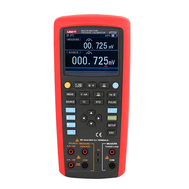 

UNI-T UT725 Multifunction Loop Process Calibrator DC Voltage and Current Output/Measurement Loop Multimeter Calibrator UNI-T