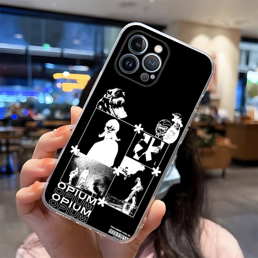 Чехол для телефона O-Opium Rap Playboi Carti прозрачный iphone 15 13Pro 11 12 14 Pro Max Mini 6 6s 7 8 Plus X XR XS SE2020