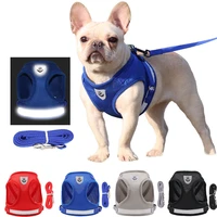 pet reflective nylon dog harness no pull adjustable medium large naughty dog vest safety vehicular lead walking running
