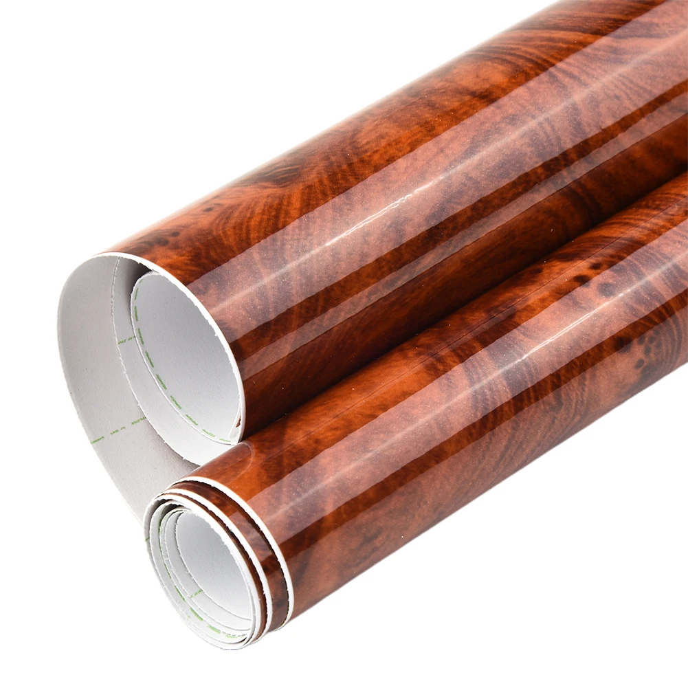 

1 Roll Glossy Wood Grain Decal DIY Car Intenal Adhesive Film Flexible Long Lasting Waterproof 40x100CM Car Stickers