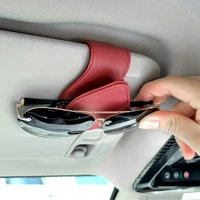 leather sun visor glasses clip universal car interior card ticket fastener sunglasses holder clips portable auto accessories hot