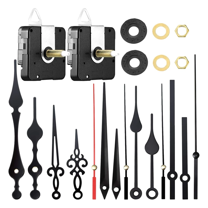 

Стрелки часов сделай сам, 2 дюйма, длинный вал с высоким крутящим моментом, кварцевый механизм часов, мотор, 5 комплектов, сменные стрелки, акс...