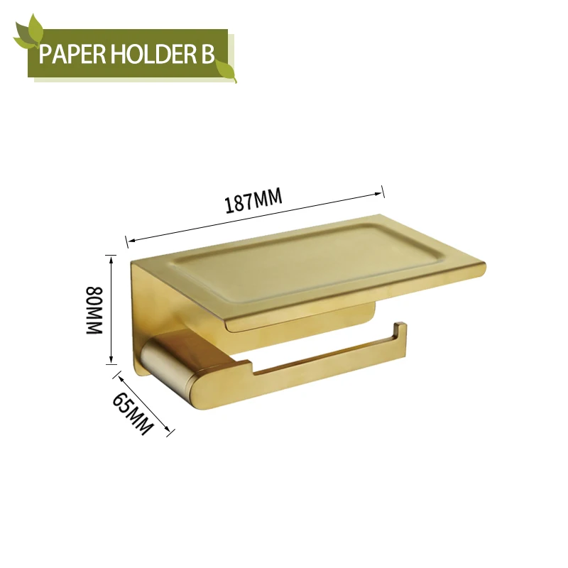 

Набор аксессуаров для ванной Bonderis матовый золотой из нержавеющей стали 304