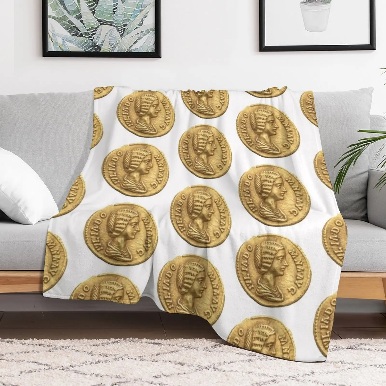 Роскошное покрывало для монет Золотое золотистое одеяло