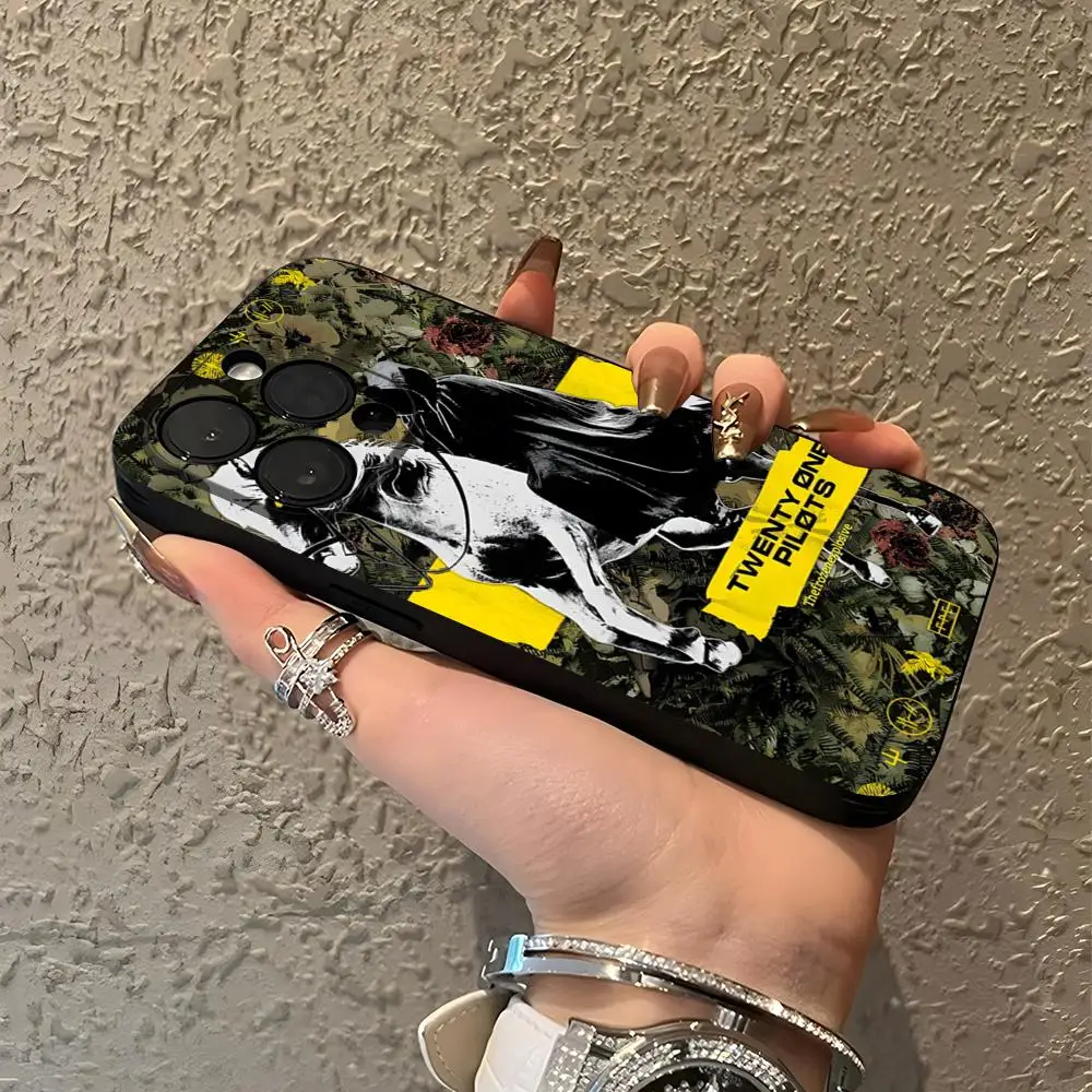 Чехол для телефона T-Twenty One Pilot-S IPhone 15 16 13 Pro Max 14 12 11 Xr X 8 7 6 Plus роскошная задняя крышка