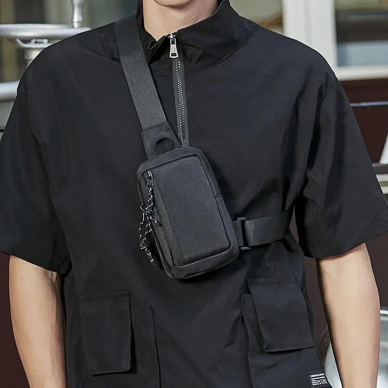 

Дорожная сумка-слинг через плечо для мужчин, повседневная нагрудная Сумочка, роскошные мужские сумки на ремне, модная мужская сумка из ткани Оксфорд для телефона