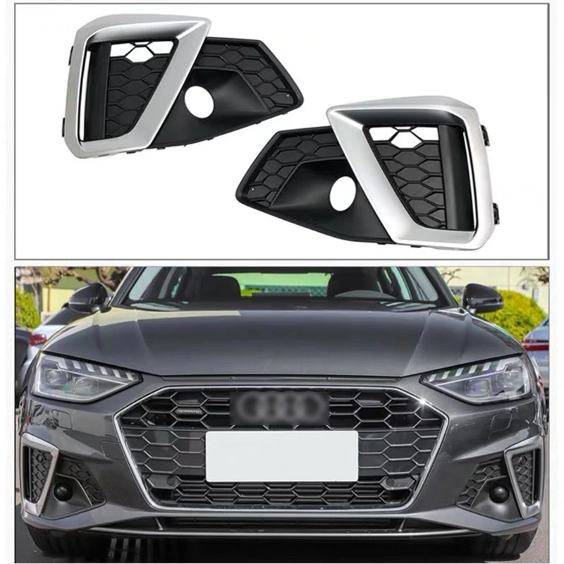 

Front Bumper Fog Light Cover for audiA4 Avants 8W2 8W5 8W0807682AMT94 Lower Grille Grill Black Chrome Air Guide Grilles D7YA