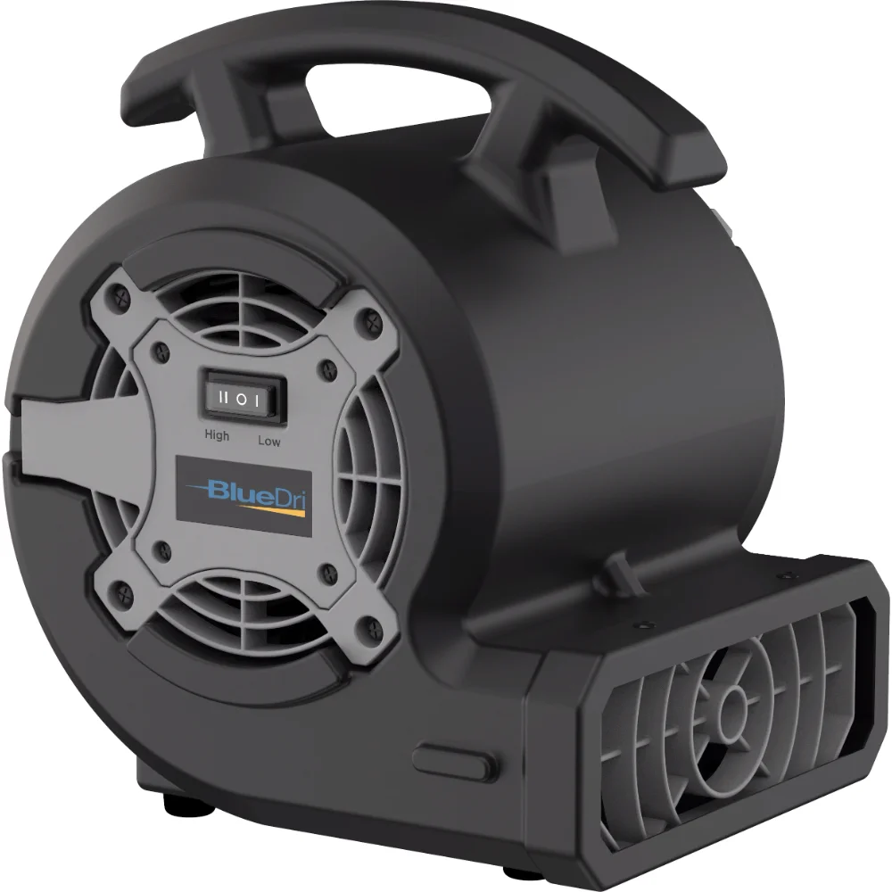 

1/8 HP 3 Angle Mini Air Mover Blower Floor Fan With 2 Speeds, Black, BD-VP-15-BK