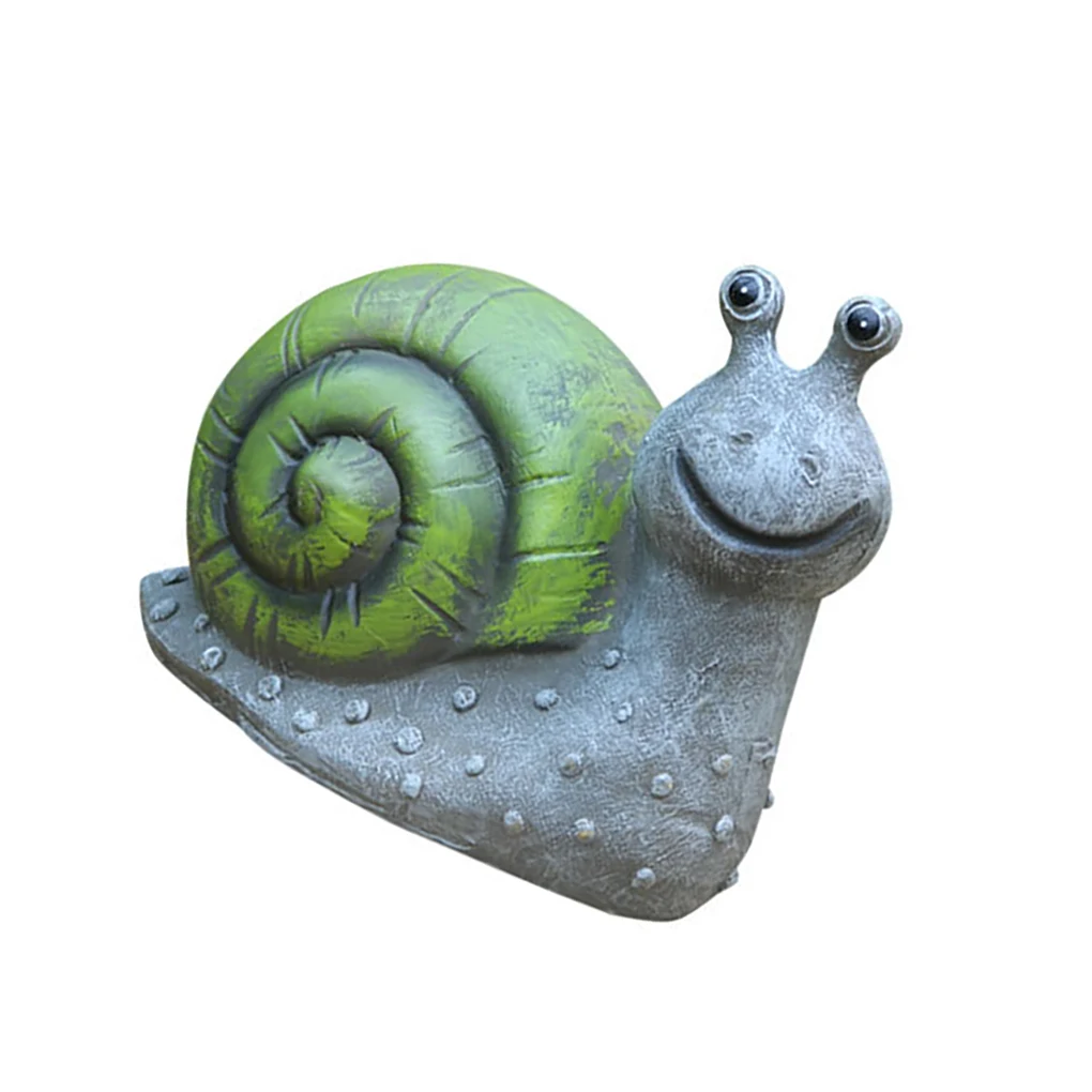 

LED Rainproof Garden Light Low Consumption with Button Cute Snail-Shaped Solar Powered Light Animal Statue Lamp Balcony
