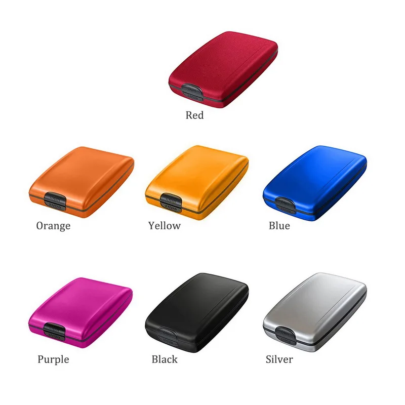 Men's Card Holder RFID Blocking Credit Card Protector Aluminum Id Case Hard Shell Business Card Holders Metal Wallet Card Case