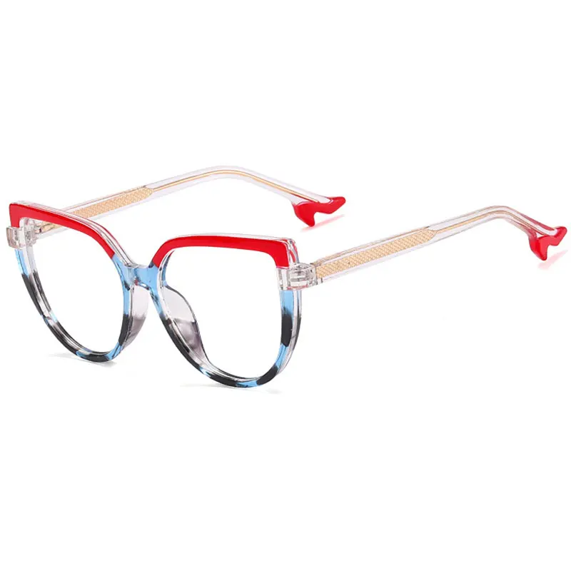 

New Trending Blue Light Blocking Optical Frame Women TR90 Fashion Color Frame Leopard Prescription Glasses