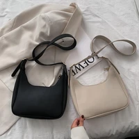 small designer womens black bag simple retro crossbody bags luxury pu leather female handbags pure color bucket shoulder bags