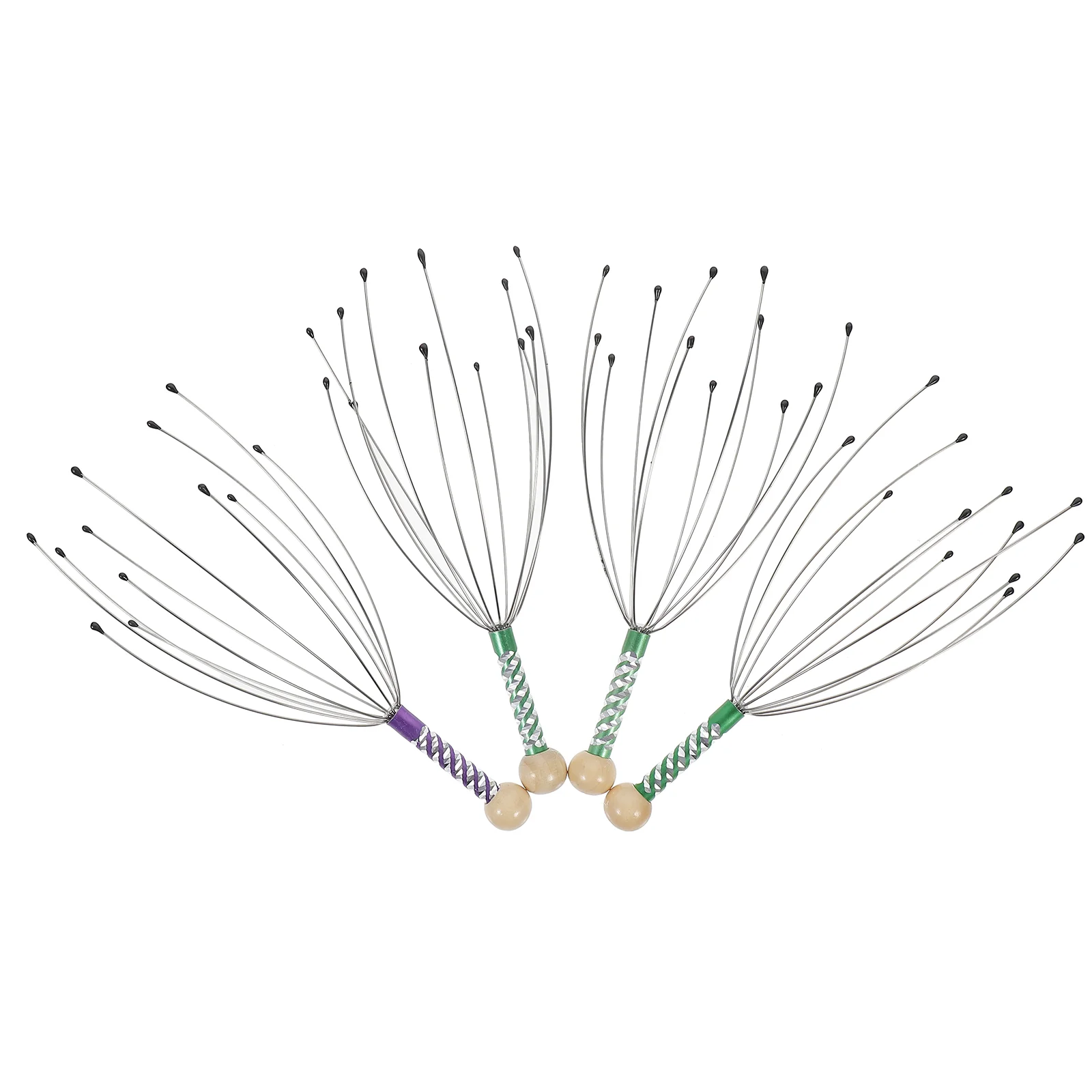 

Head Scratcher Scalp Hair Claw Handheld Wire Steel Tool Deep Octopus Relaxation Dual Comb Massaging Message Point Trigger Hand