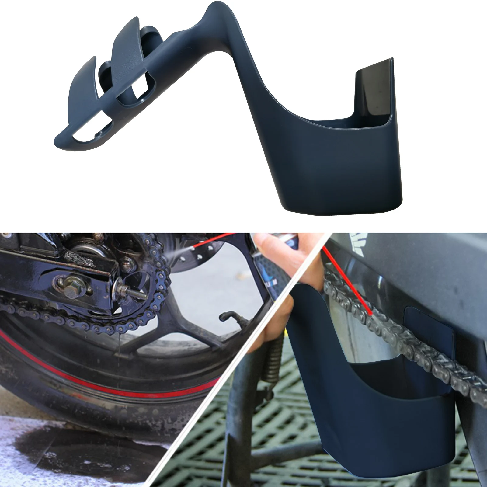 

Chain Cleaner Motorcycle Oil Storage Box Tool Durable Cleaning Oil Anti-splash Tools Chain Cleaner Agent Oil Anti-spray Tool