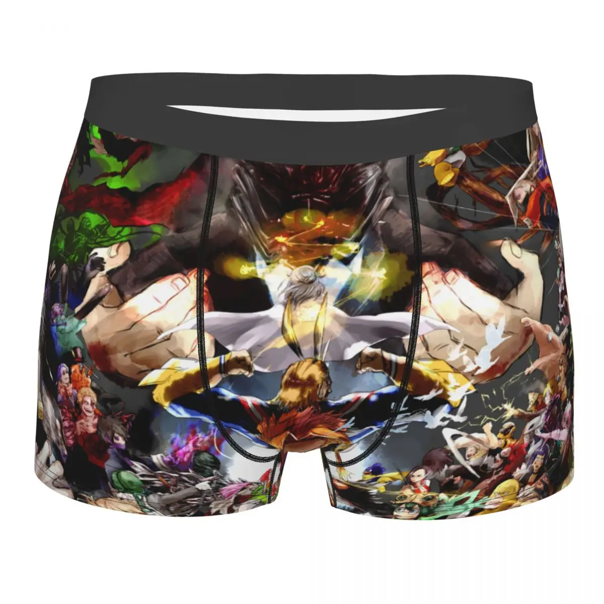 

Novelty Boxer Shorts Panties Men My Hero Academia Anime Underwear Polyester Underpants for Male Plus Size