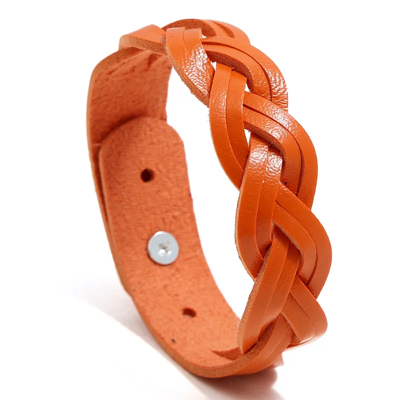 

Korean Women's Braided Leather Bracelet Simple Versatile Colorful Student Accessories Bracelet for Women Cccams España 2022 Nwe