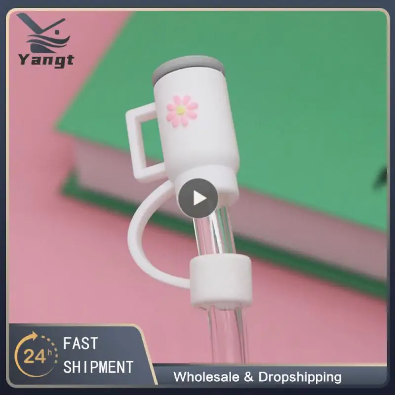 

Safety Straw Dust Cap Soft Rubber Fruit Fashion Cartoon Kitchen Simple Cute Animal Household