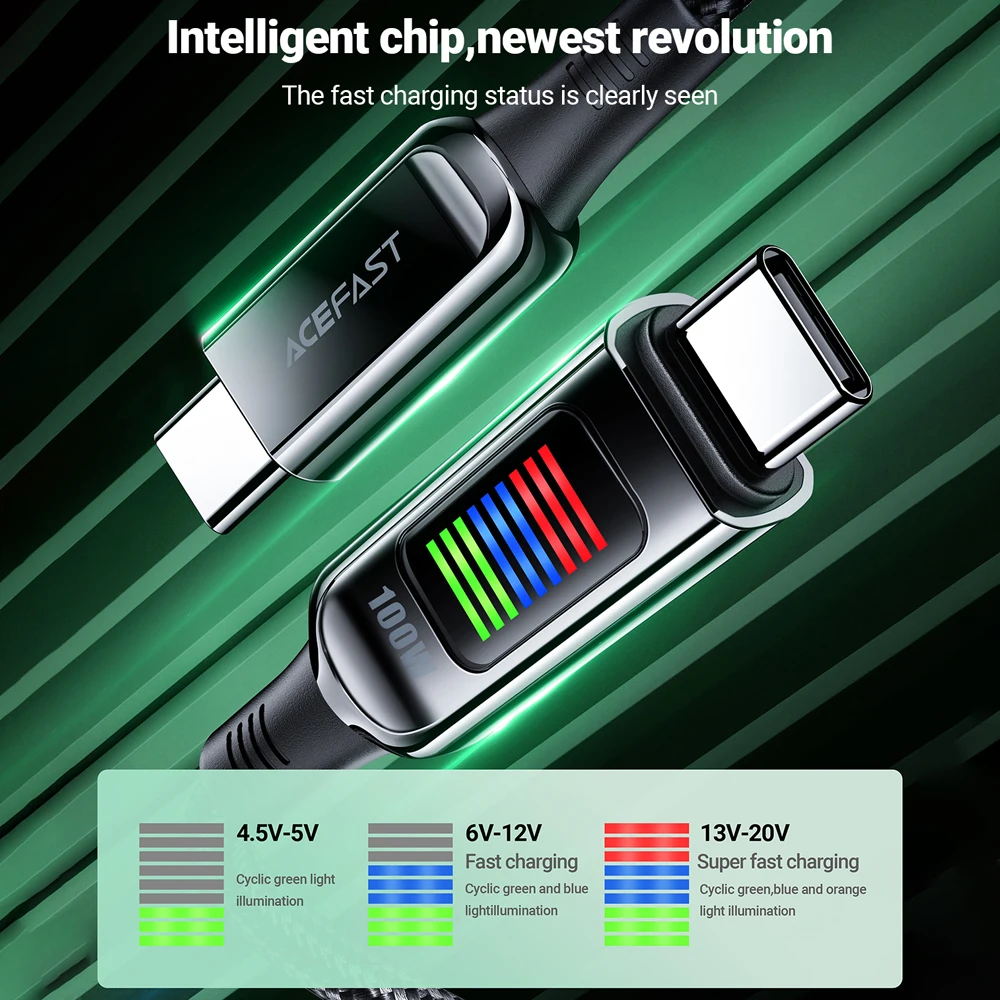 ACEFST 5A Кабель для быстрой зарядки телефона USB C to iPhone 16/15 Проводной шнур со