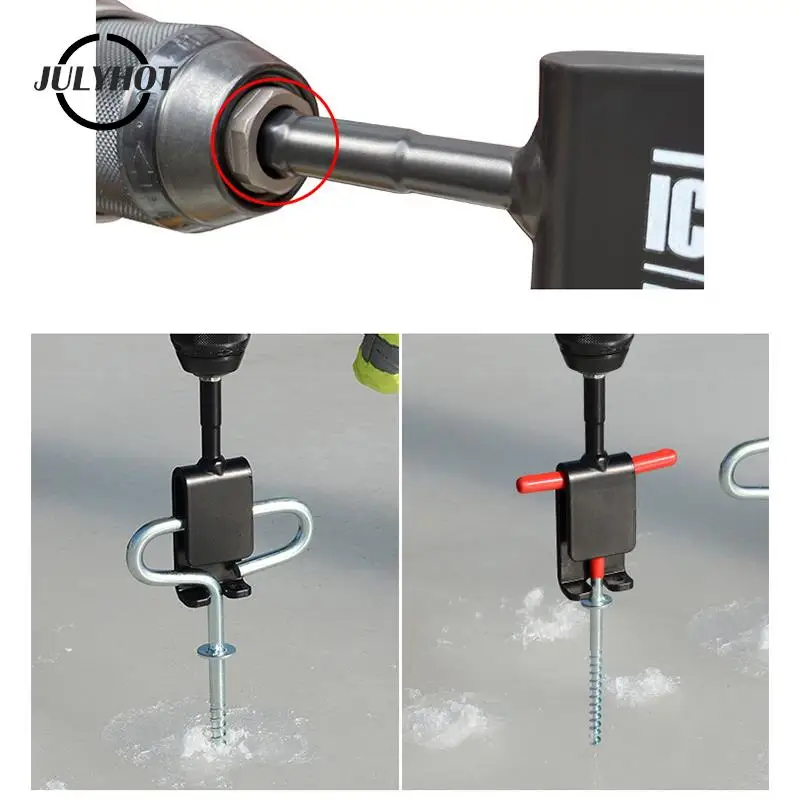 

Ice Fishing Ice Breaker Universal Power Drill Adapter For Ice Fishing Quick And Easy Make Set Up Shelters Ice Shelter Accessorie