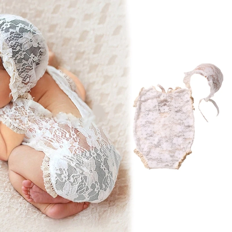 

Baby Photography Prop Set Lace Romper & Headband for Newborns Baby Photo