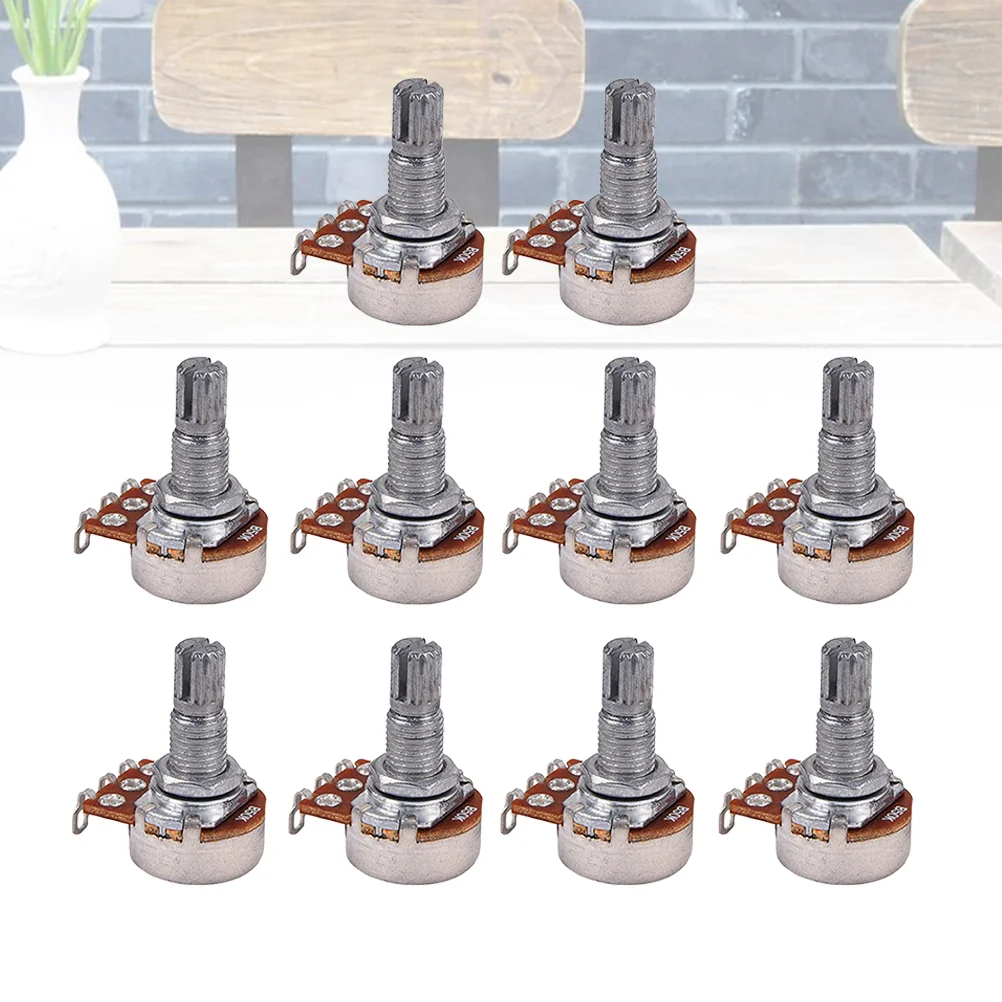 10 шт. B50k полноразмерные бас-горшки потенциометр с длинной накаткой разделенным