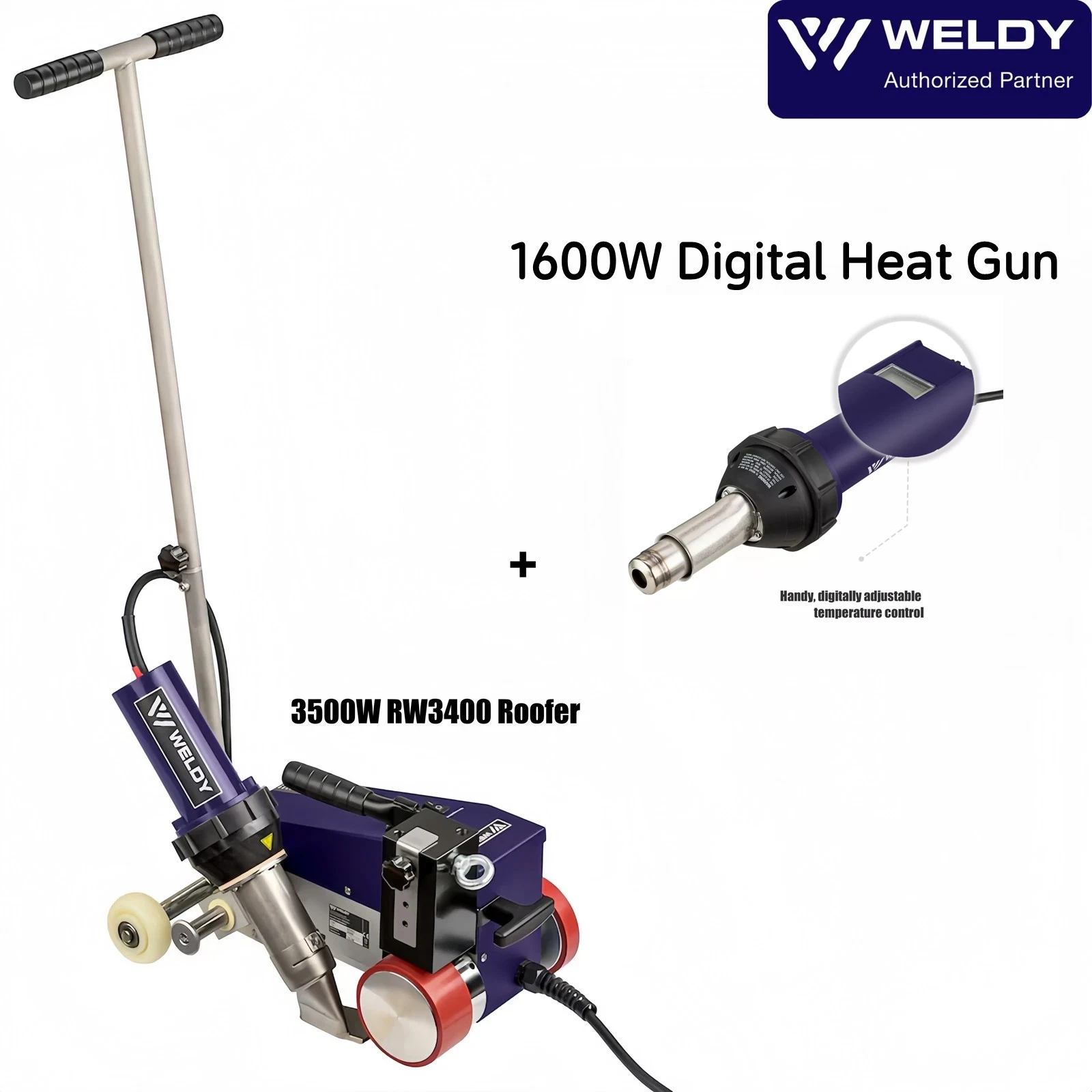 Фото Сварочный аппарат Weldy RW3400 Roofer 3500W для автоматической сварки ПВХ-мембран, инструмент для сварки кровельных покрытий №4