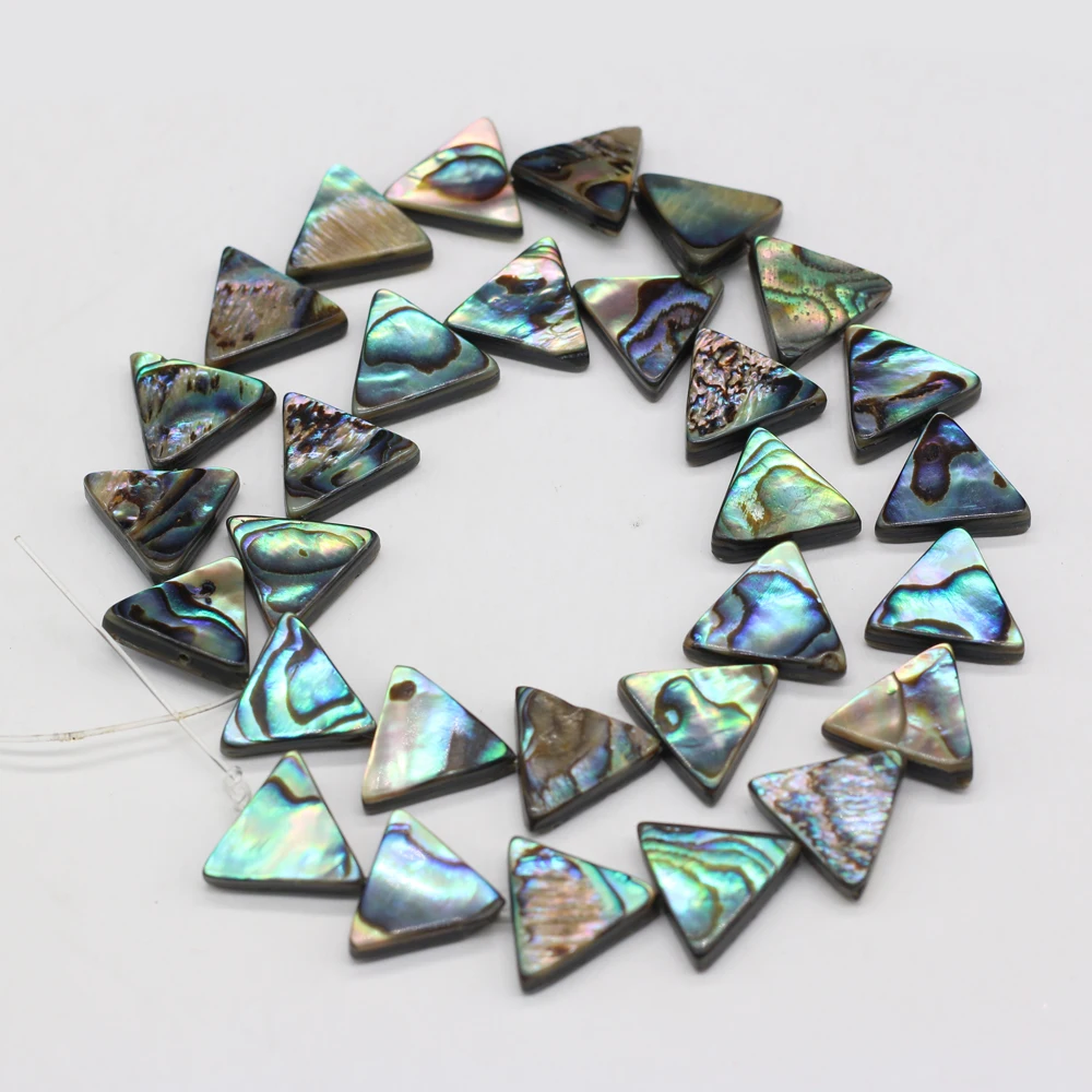 

4Pcs Natural Shell Beads Triangle Abalone Isolation Bead For Jewelry Making DIY Necklace Bracelet Earrings Accessory