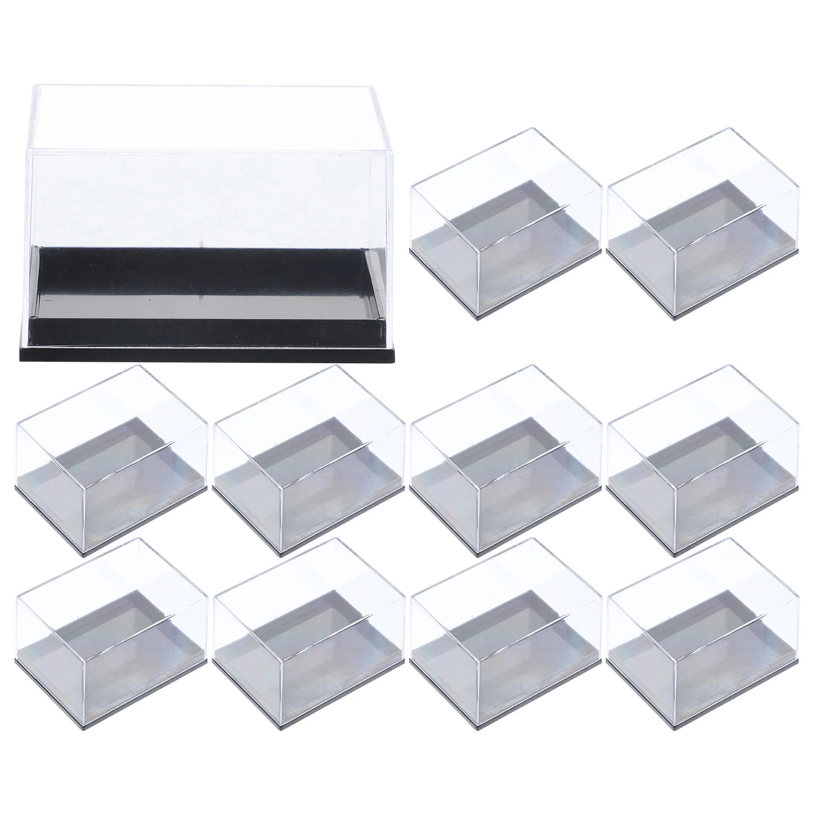 

Transparent Box Clear Display Cases Specimen Containers Storage Mini Cube Mineral Plastic Holder Sample