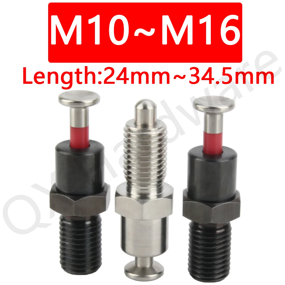 

QX252 M10/M12/M16 Carbon Steel/Stainless Steel Locking Plunger Factory Supply Push Type Non-Lock Index Plunger With Push Knob