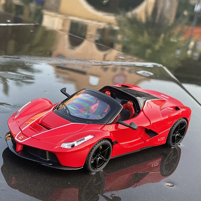 

1:22 игрушечный автомобиль из сплава Ferraris Laferrari FXXK, Литые и игрушечные автомобили, модель автомобиля со звуком и фотографией, коллекционные автомобили, игрушки для детей