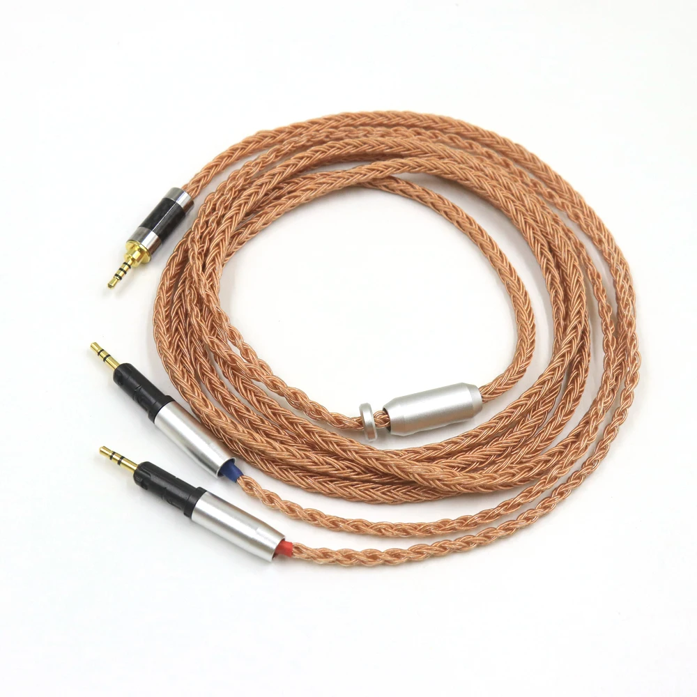 HiFi 2.5/3.5/4.4mm Balanced 16 Cores Copper Earphone Upgrade Cable for ATH-R70X R70X Headphones enlarge