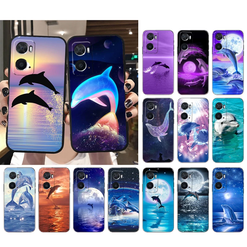 

Phone Case for OPPO A77 A57 A57S A78 A96 A91 A54 A74 A94 A73 A52 A53A53S A15 A16 A17 dolphin Case