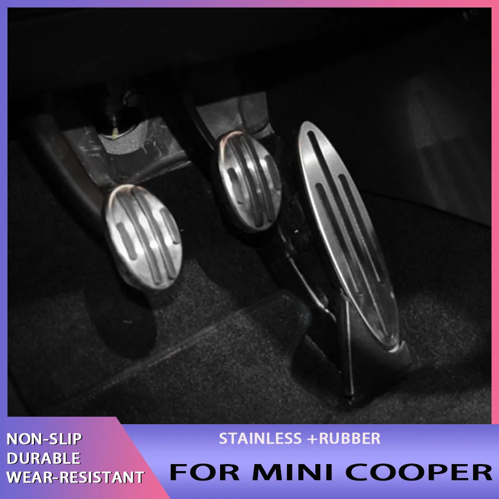 Stainless Steel Accelerator Gas Brake Clutch Pedal Pad Cover for All Mini Cooper Models R52 R53 R55 R56 R57 R58 R59 F55 F56 F57 images - 6