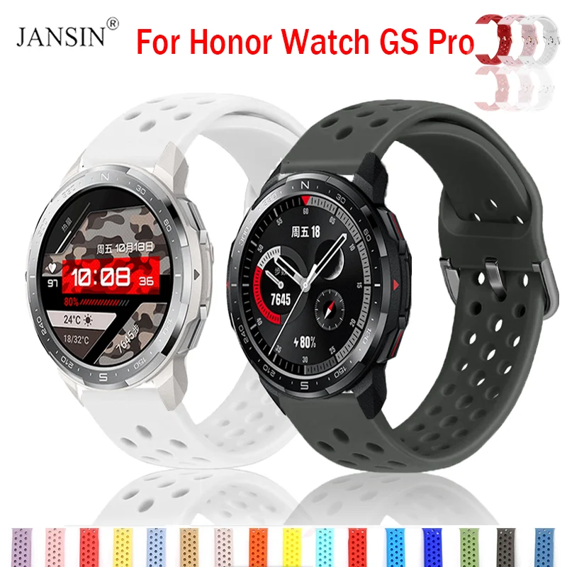 

Ремешок силиконовый для наручных часов Honor Watch GS Pro, спортивный браслет для Huawei Honor Watch GS Pro, сменный Браслет