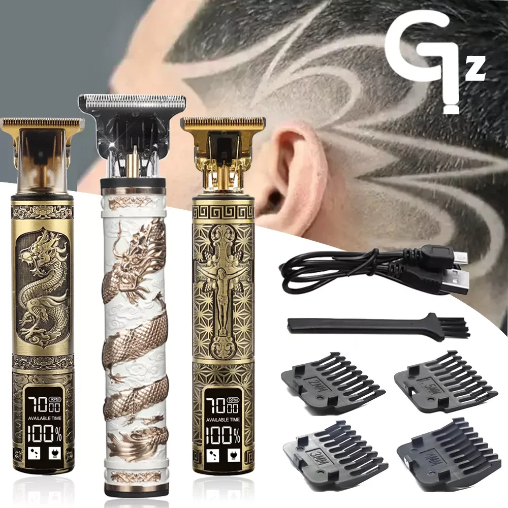 

Trimmer Hair Cutting Machine Hair Clipper Professional Tondeuse Homme Maquina De Cortar Cabello USB Trimmer Beard Shaver T9