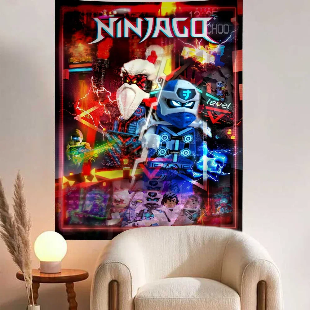 Крутой Гобелен L-LEGO С Героями Мультфильмов N-Ninjago Красочный Богемный Настенный