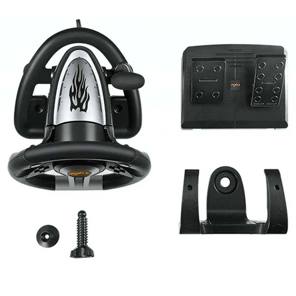 

Gaming Steering Wheel Pedal USB Vibration Dual Racing Game Steering Wheel Pedal Pedal For PC/PS3/4/Xbox -One/Switch PXN V3II