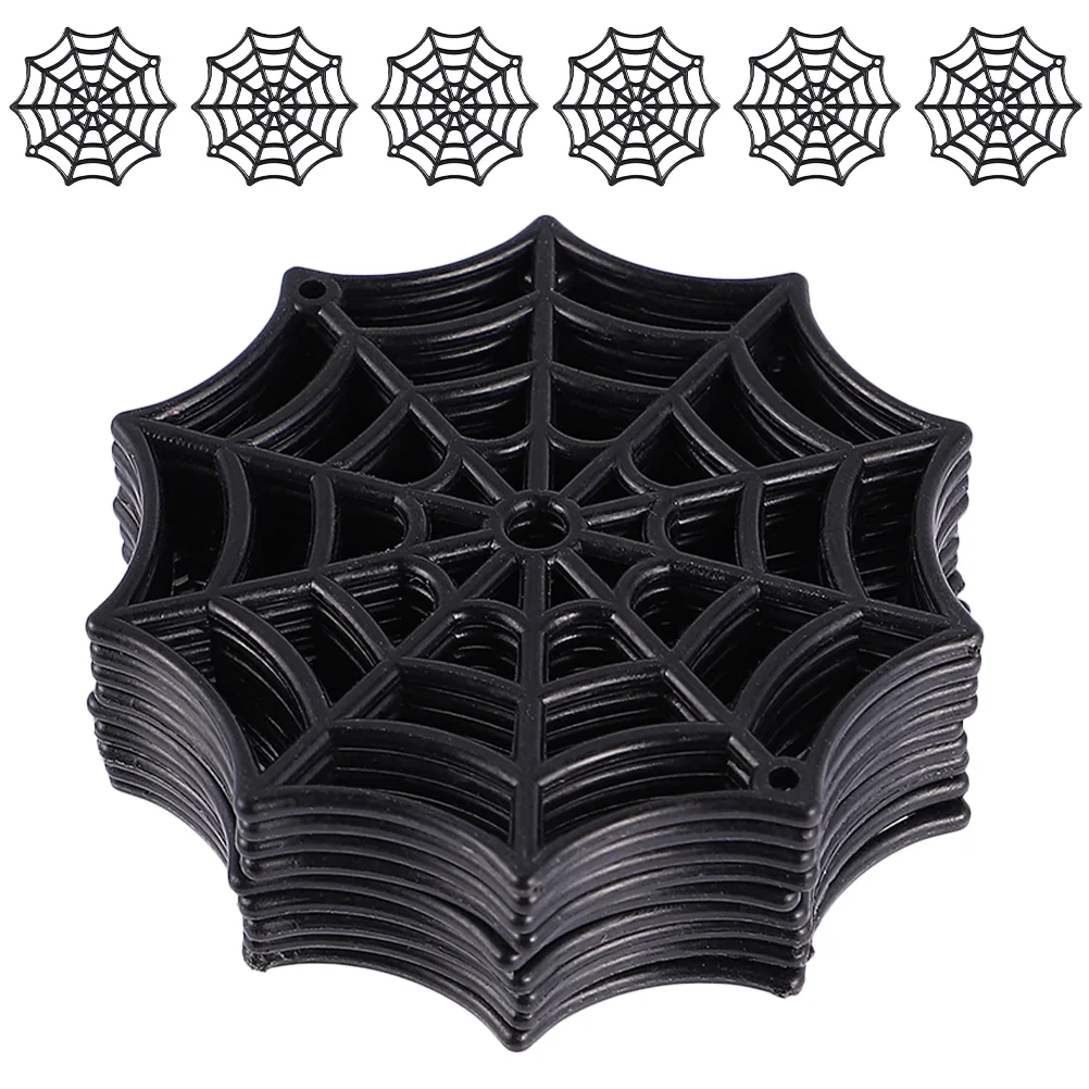 

80 шт., пластиковые аксессуары для украшения Паутины в стиле Хэллоуин