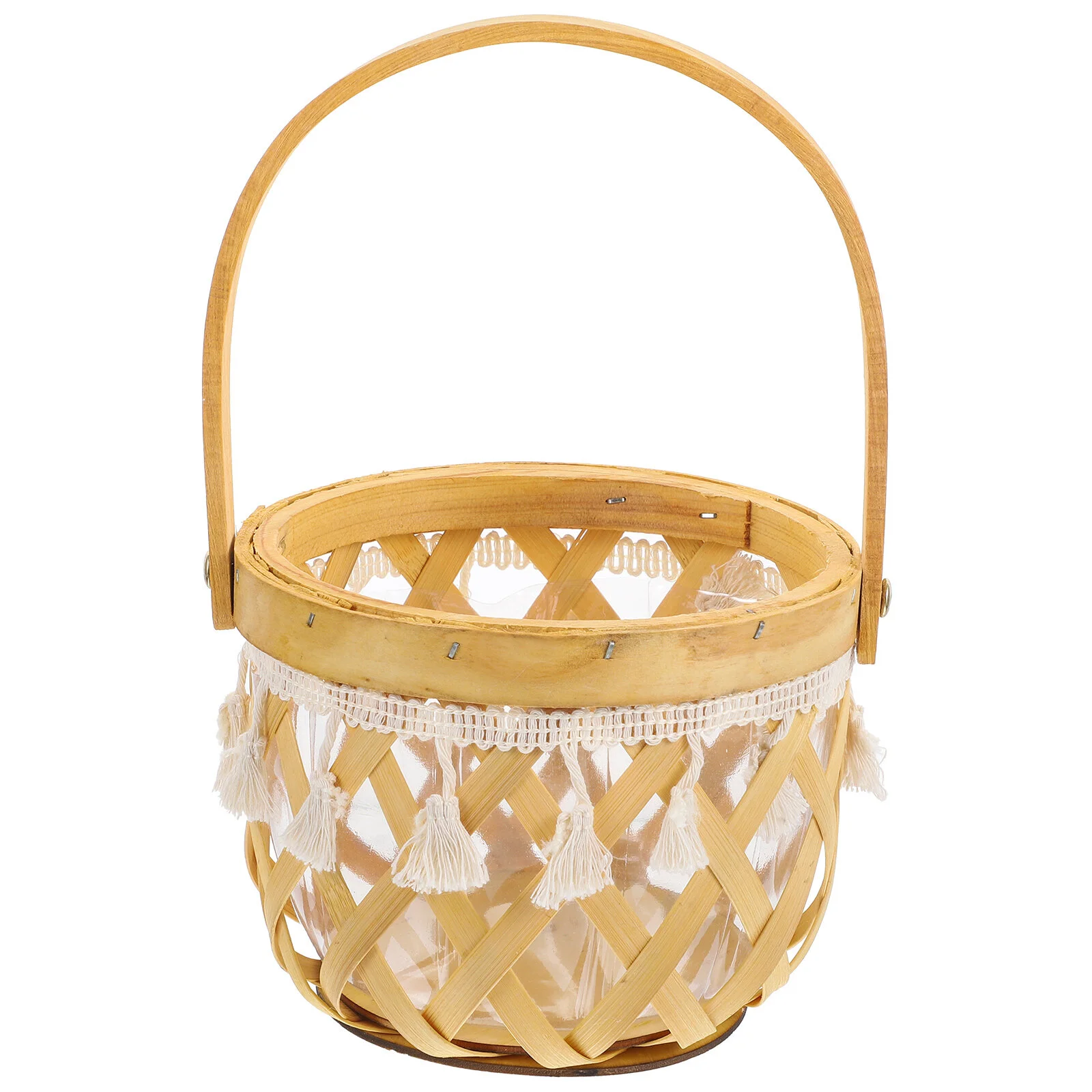 

Flowers Woven Pot Basket Planting Wood Pots Indoor House Decorations Home