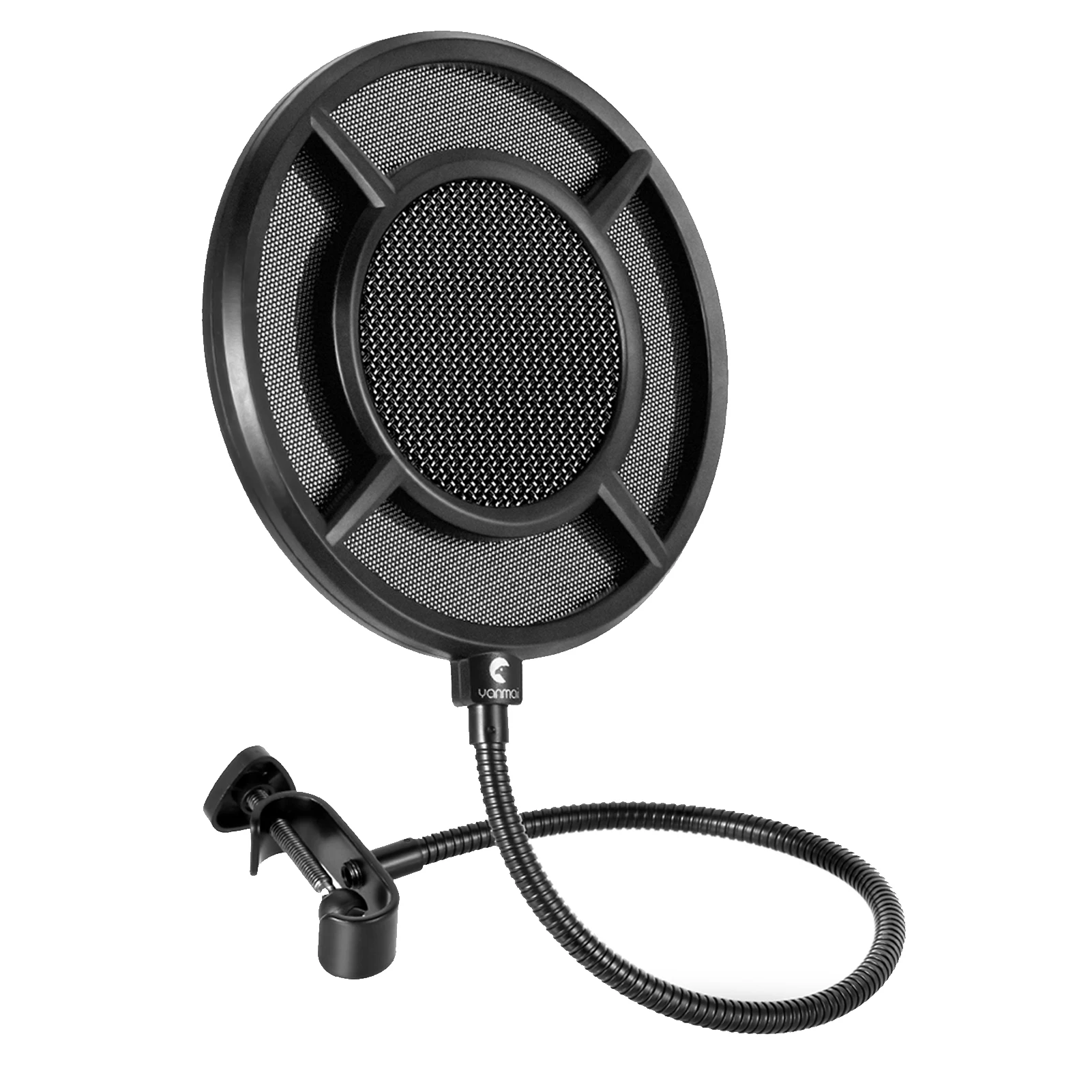 

Flexible Noise Reduction Mic Accessories Keep Clean With Gooseneck Double Mesh Microphone Filter Adjustable Live Streaming Audio