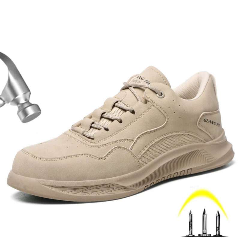 

Indestructible Shoes Work Boots Breathable Safety Shoes Men and Women Women Steel Toe Safety Boots Sports Shoes Anti-puncture