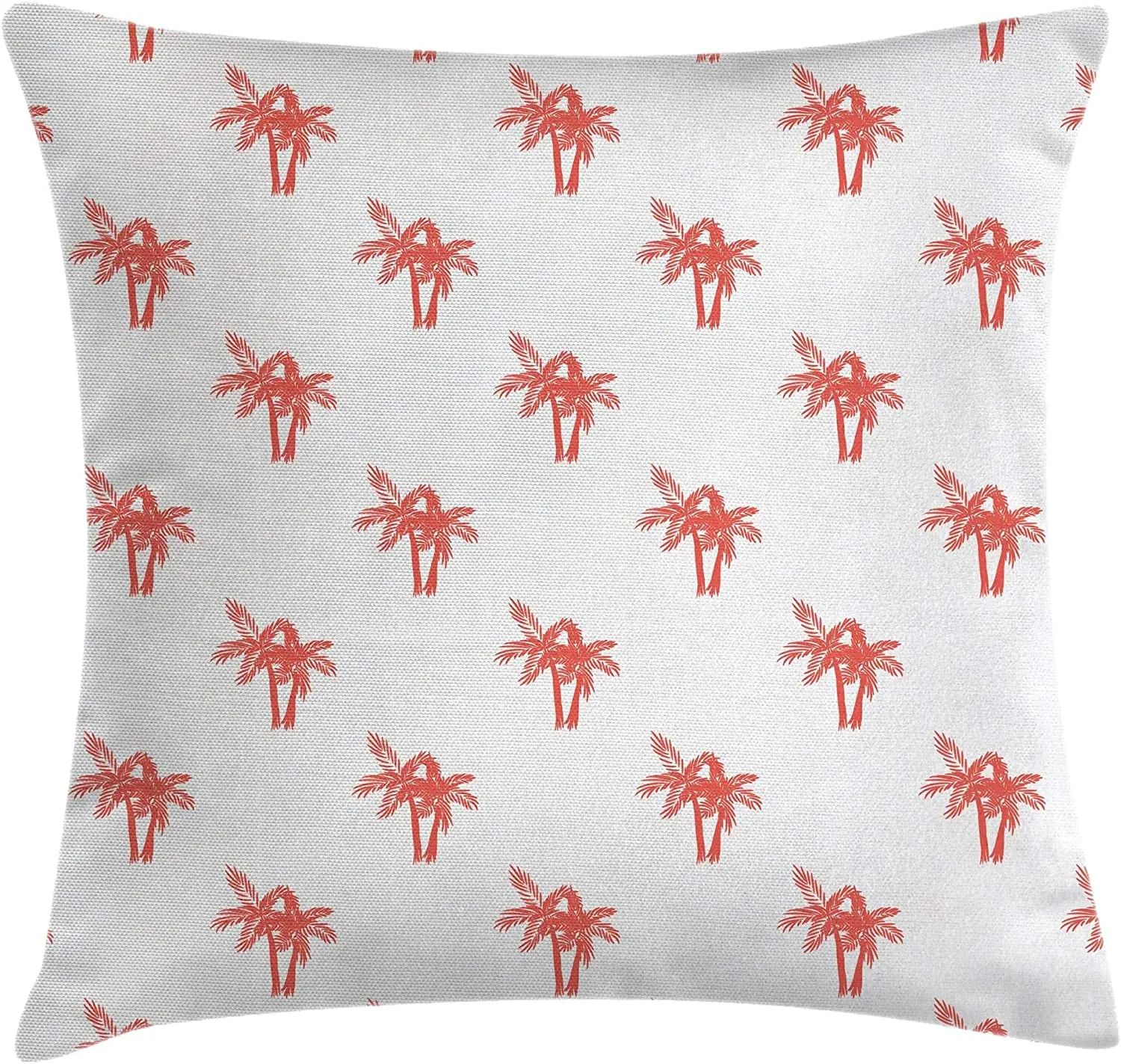 

Tropical Colored Coconut Palm Trees Silhouettes Hawaiian Jungle Plants Work of Art, Decorative Square Accent Pillow Case