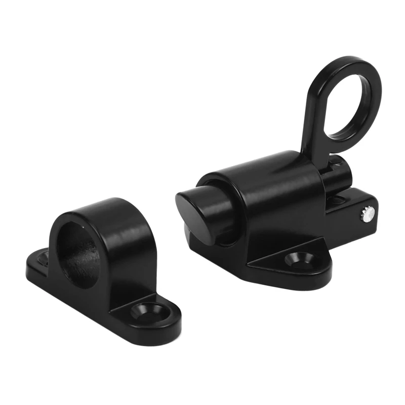 

Retail 8X Aluminum Alloy Security Automatic Window Gate Lock Spring Bounce Door Bolt Latch, Black