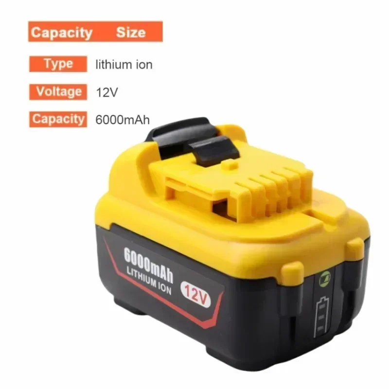 DCB120 6 0 Ач 10 8 В 12 Вольт Макс. Замена литий-ионной батареи для DeWalt DCB123 DCB127 DCB124 DCB121 3