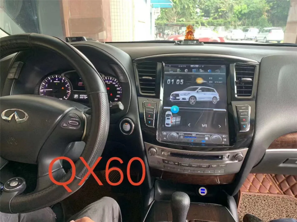 8 + 128G Android 12 автомобильный радиоприемник Tesla с сенсорным экраном 1 дюйма для Infiniti